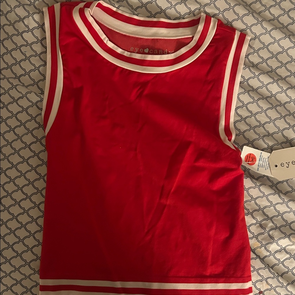 Eye Candy Vibrant Red Kids Tank Top